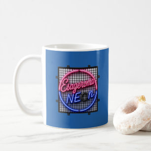 Esageroma Neon - Retro 1980er Synthwave-Design Kaffeetasse