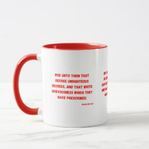 Ésaïe 10:1 KJV Bible Verse Mug à deux tons