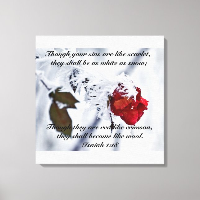 Esaïe 1:18 La Bible Verse Toile Enveloppée (Recto)
