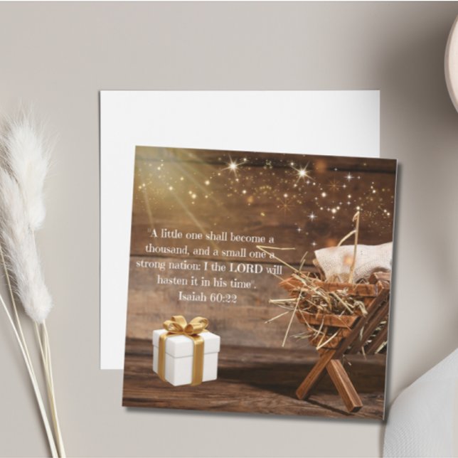 Esaïe 60:22 Faire-part de grossesse (A little one shall become a thousand, and a small one a strong nation: Pregnancy Announcement)