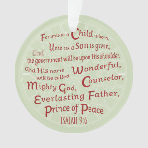 Ésaïe 9:6 en couleurs de Noël