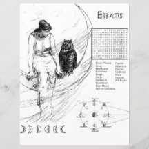 Esbat Moon Magick Word Search Farbpapier