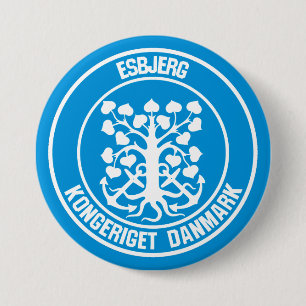 Esbjerg Round Emblem Button