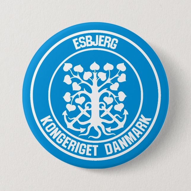 Esbjerg Round Emblem Button (Vorderseite)