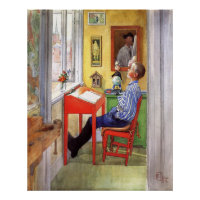 Esbjorn macht seine Hausaufgaben von Carl Larsson