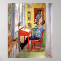 Esbjorn macht seine Hausaufgaben von Carl Larsson