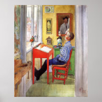 Esbjorn macht seine Hausaufgaben von Carl Larsson