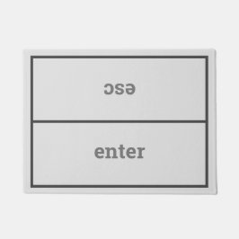 Esc eingeben | Geeky Light Gray Computertasten Fußmatte