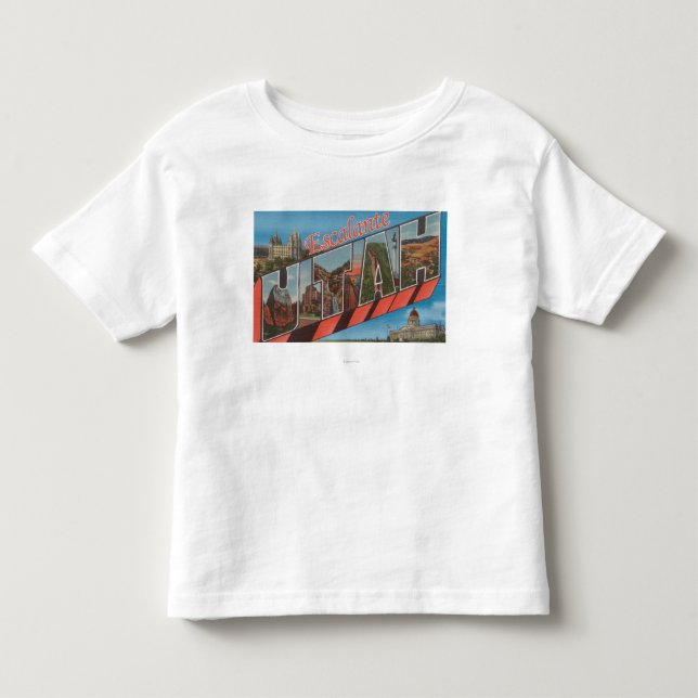 Escalante, Utah - große Buchstabe-Szenen Kleinkind T-shirt (Vorderseite)