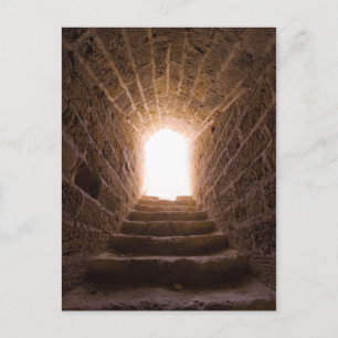 Escalier aux cartes postales de ciel