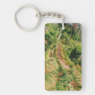 Escalier de la forêt tropicale de Bali