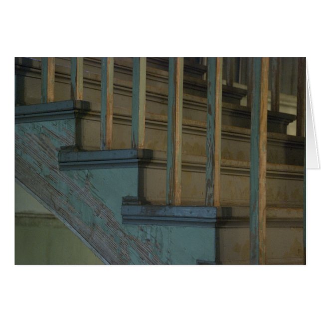 Escaliers verts en bois (Devant Horizontal)