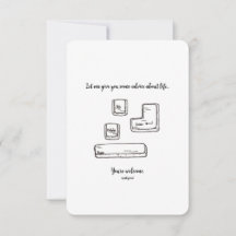 Escape, Delete, Enter, Space - Flachkarte