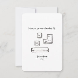 Escape, Delete, Enter, Space - Flachkarte