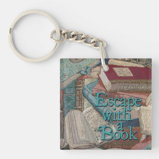Escape mit einem Buch doppelseitige Schlüsselkette Schlüsselanhänger (Vorderseite)