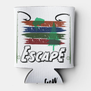 Escape Mountain Fishing Lake Sign Cooler anpassen Dosenkühler