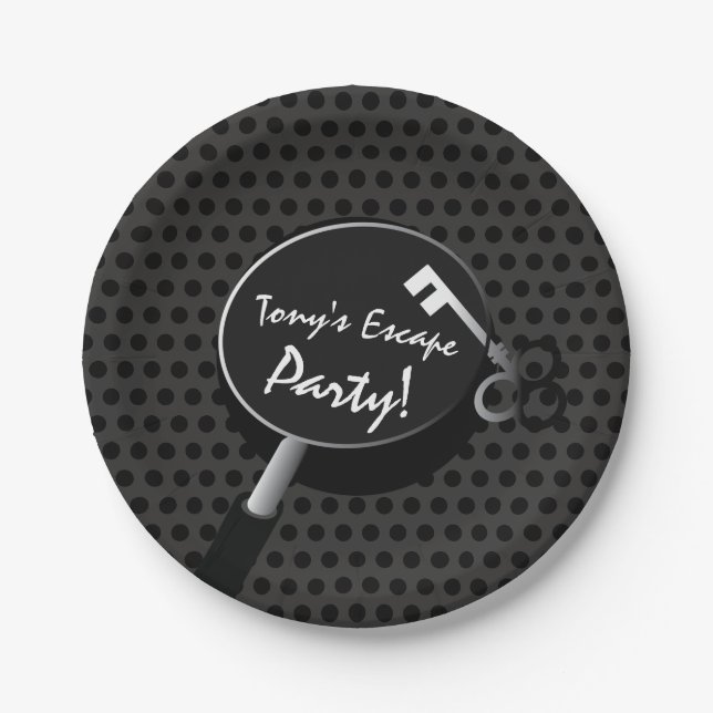 Escape Party Supplies Pappteller (Vorderseite)