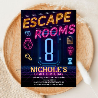 Escape Room Birthday Party Einladung Vorlage