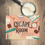 Escape Room Einladung<br><div class="desc">Illustrierte mystery themed Escape Room Einladung; bearbeiten Sie Text für einen Geburtstag,  Team-Gebäude-Veranstaltung oder was auch immer Anzüge Ihre Bedürfnisse. Geeignet für Erwachsene und Kinder. Originelle Illustration von Becky Nimoy.</div>