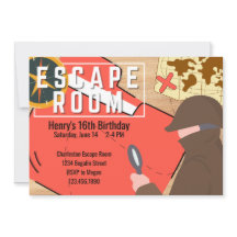 Escape Room Einladung Steampunk Mystery Birthday