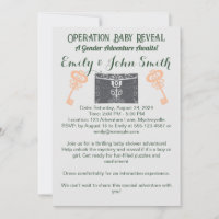 Escape Room Gender Reveal Baby Dusche Grau