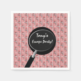 Escape Room Maze Mystery Girl's Party Supplies Serviette