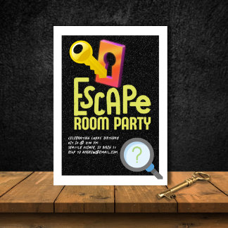Escape Room Party Einladung