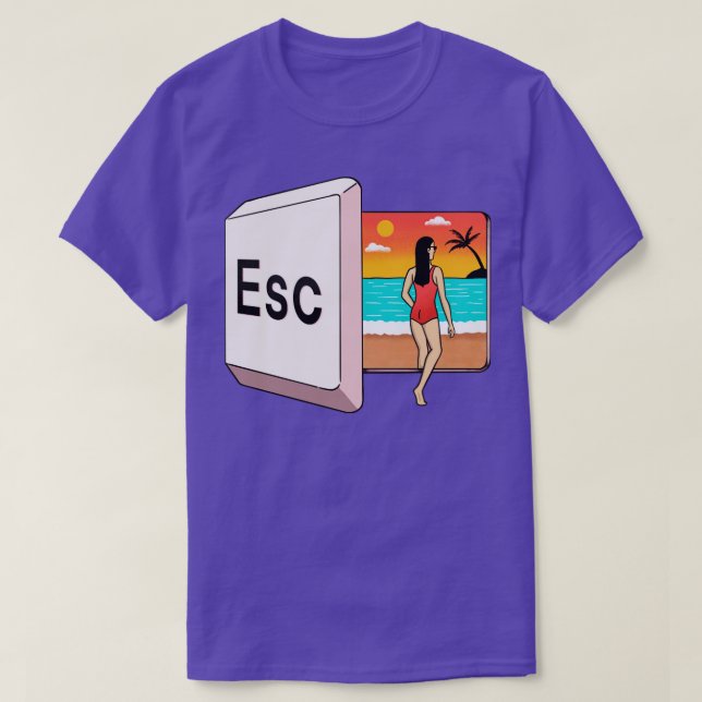 Escape to the beach T-Shirt (Design vorne)