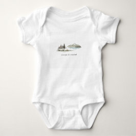 Escape & Unwind – Minimalist White Hoodie Baby Strampler