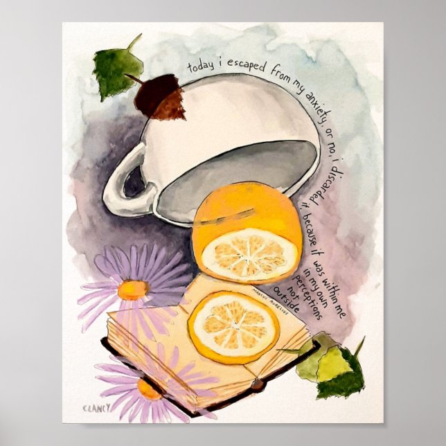 Escaped From Anxiety print Poster (Vorne)