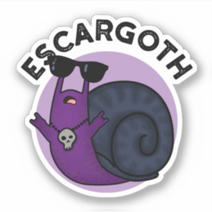 Escar-goth Funny Cool Goth Snail Pub Aufkleber