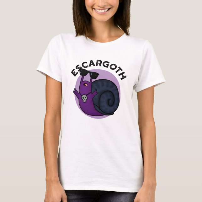 Escar-goth Funny Cool Goth Snail Pub T-Shirt (Vorderseite)