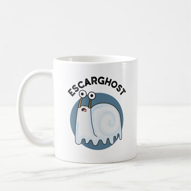 Escarghost Funny French Ghost Snail Pub Kaffeetasse (Links)