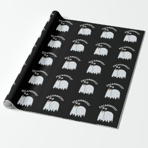 Escarghost Funny French Ghost Snail Pun Dark BG Geschenkpapier