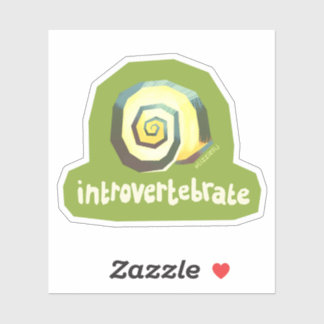 Escargot d'Introvertébré - petit autocollant
