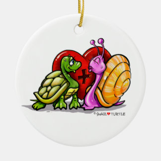 Escargot + Tortue - AMOUR - KISS - Ornement