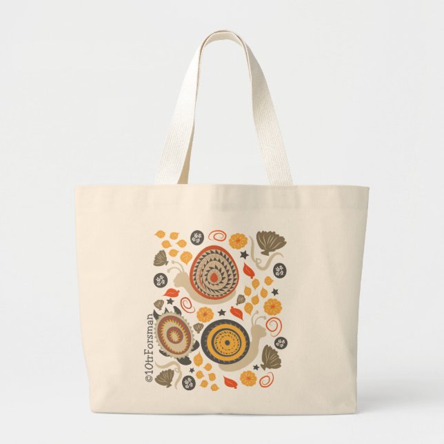 Escargots et sac contemporain de motif de textile (Devant)