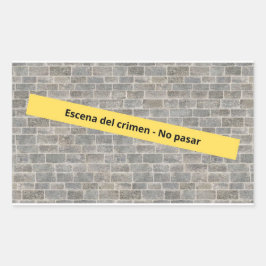 Escena del crimen rechteckiger aufkleber