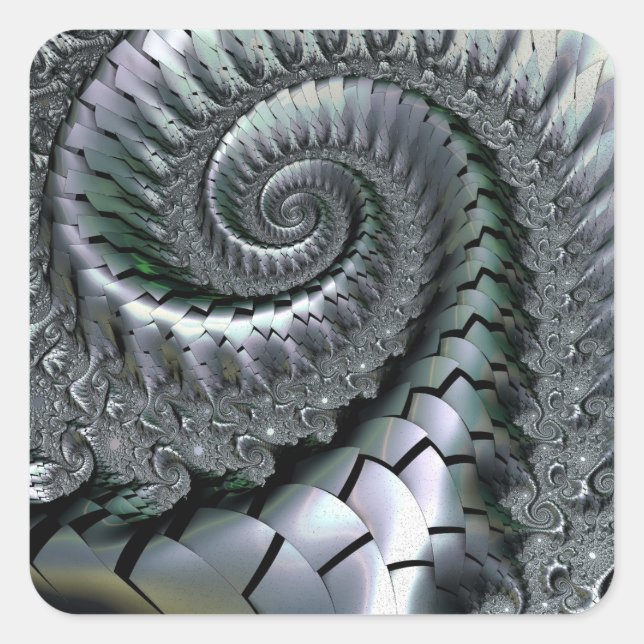 Escheresque Quadratischer Aufkleber (Vorderseite)