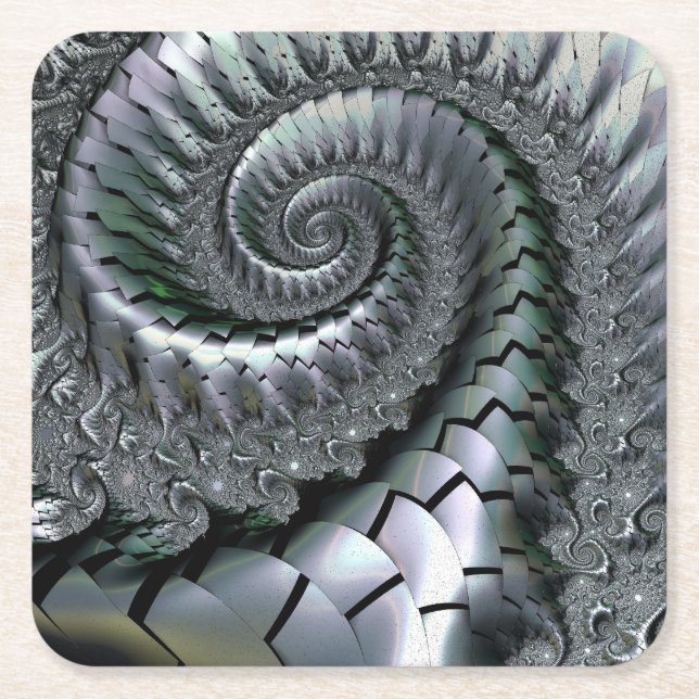 Escheresque Rechteckiger Pappuntersetzer (Vorderseite)