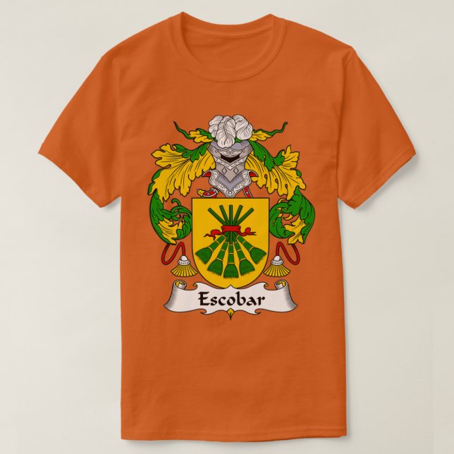 Escobar Coat of Arms Familienwappen T-Shirt (Design vorne)