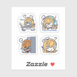 Escoffier Genshin Impact 4er Stickerbogen Extr Aufkleber