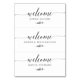 Escort Card Hochzeit - Flachbildschirm - Romantisc Tischnummer