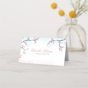 Escort-Karten Wasserfarbe Kirsche Blossom Platzkarte