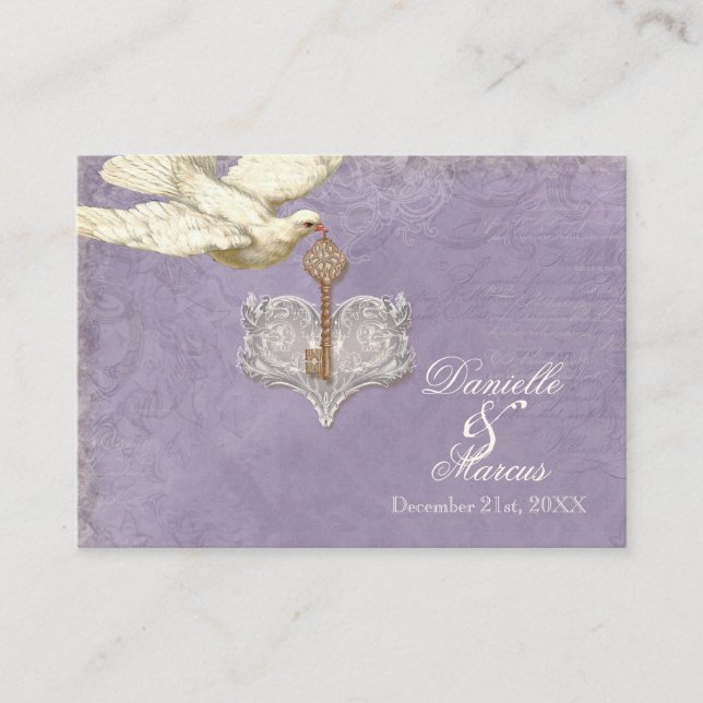Escort Table Cards, Schlüssel zu meinem Herzen, Do Platzkarte (Vorderseite)