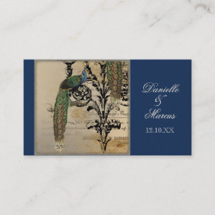 Escort Table-Platzkarten - Vintager Pfau 6 Platzkarte