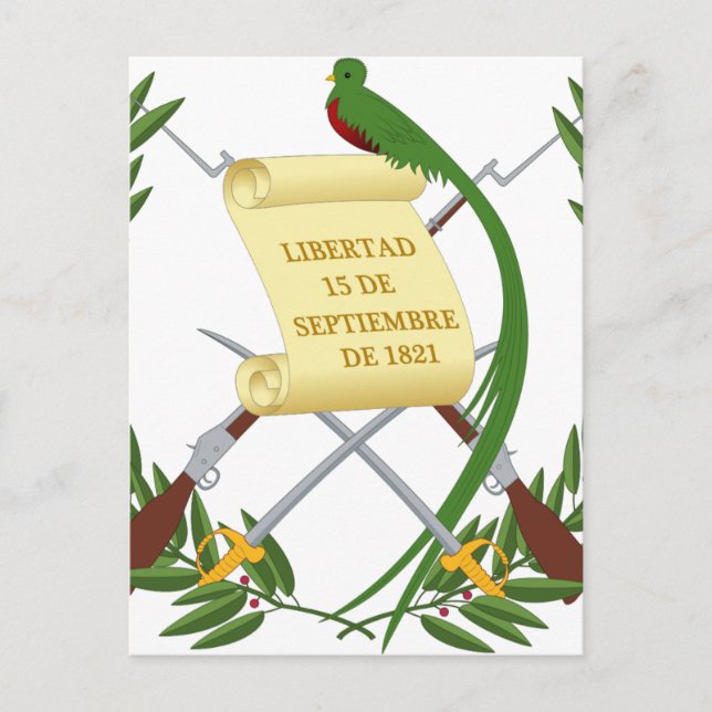 Escudo de armas de Guatemala - Wappen Postkarte (Vorderseite)