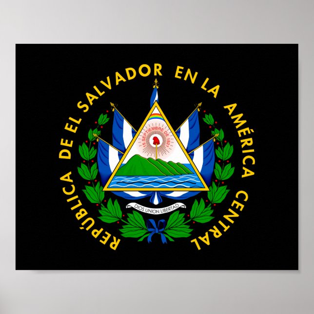 Escudo de El Salvador Poster (Vorne)