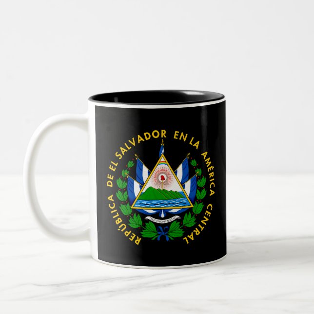 Escudo de El Salvador Zweifarbige Tasse (Links)
