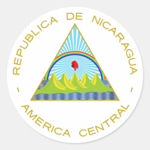 Escudo de Nicaragua Runder Aufkleber